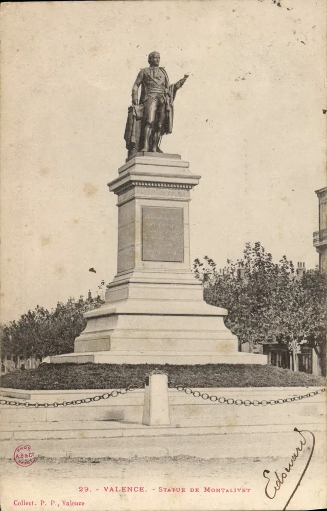 Valência - Estátua de Montalivet — editor Coletânea P. P., n°29 - Frente
