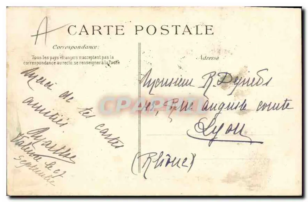 Valence -- Place et Rue Madier-Montjau — Éditeur E.D. n°127 - Rückseite