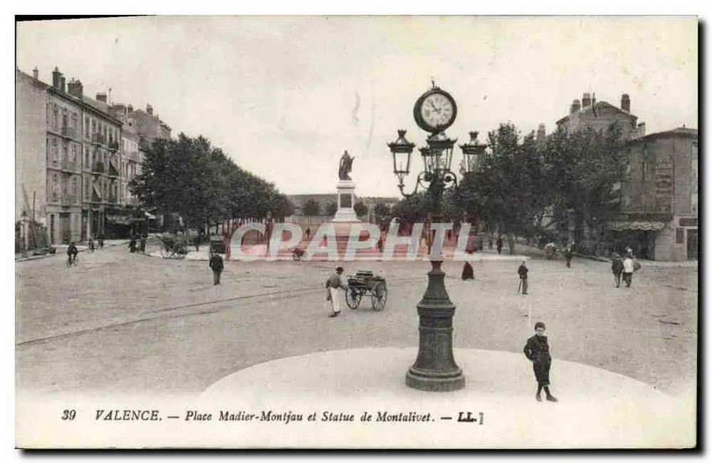 Valence — Place Madier-Montjau und Statue von Montalivet — LL - Vorderseite