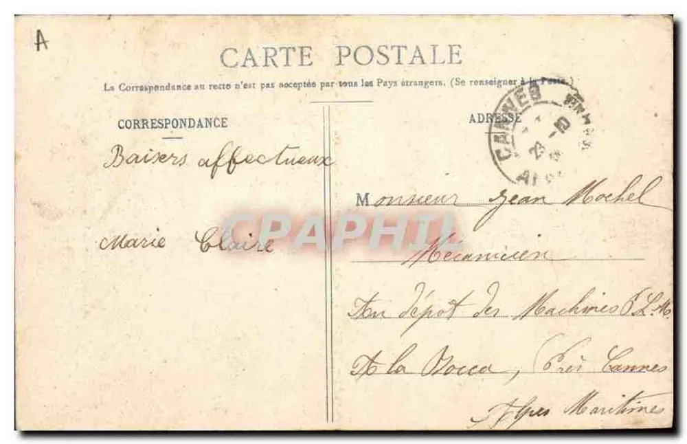 Valência - Monumento a Émile Augier por Mme a Duquesa de Uzès - Verso