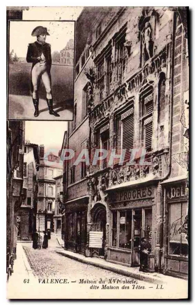 Valence — Haus des 16. Jahrhunderts, genannt Maison des Têtes — L.L. - Vorderseite