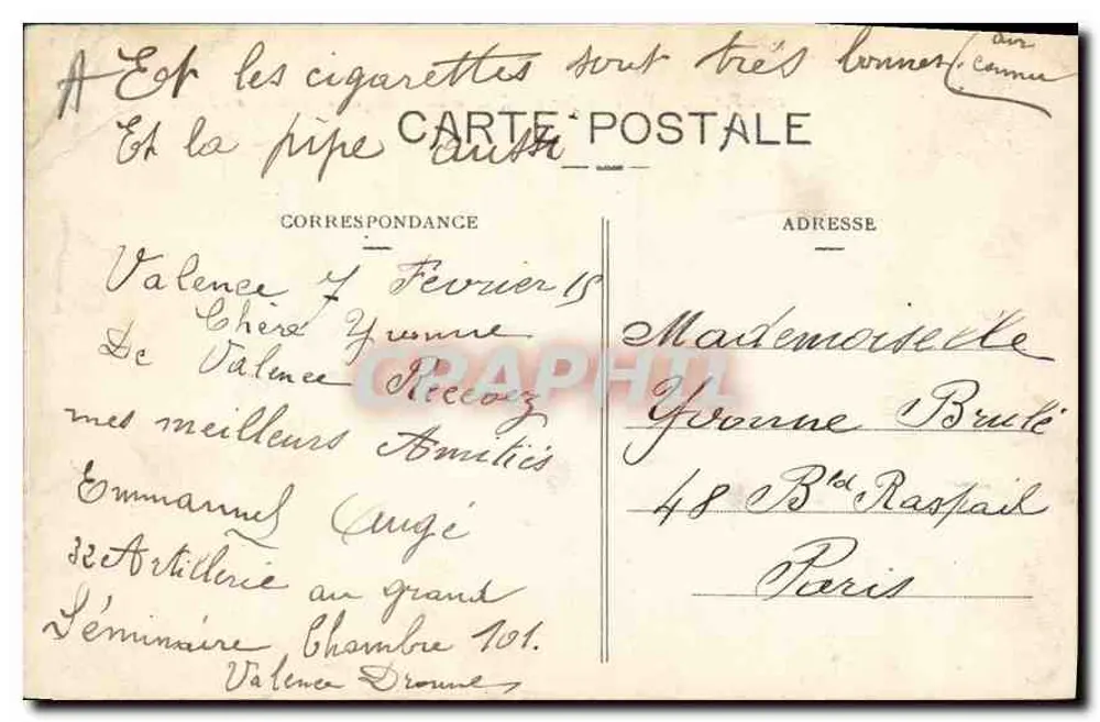 Valence - Park Jouvet - Die Allee der Orangenbäume und der Belvedere - E. R. - Rückseite
