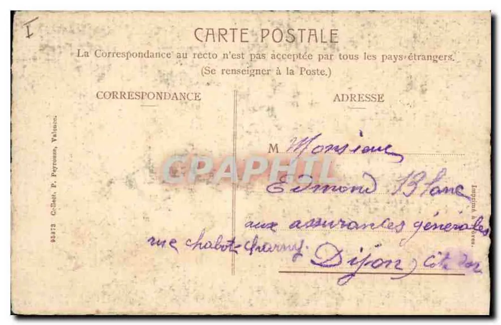 Valence — Parc Jouvét — editor Collinet, P. Payrouse - Verso