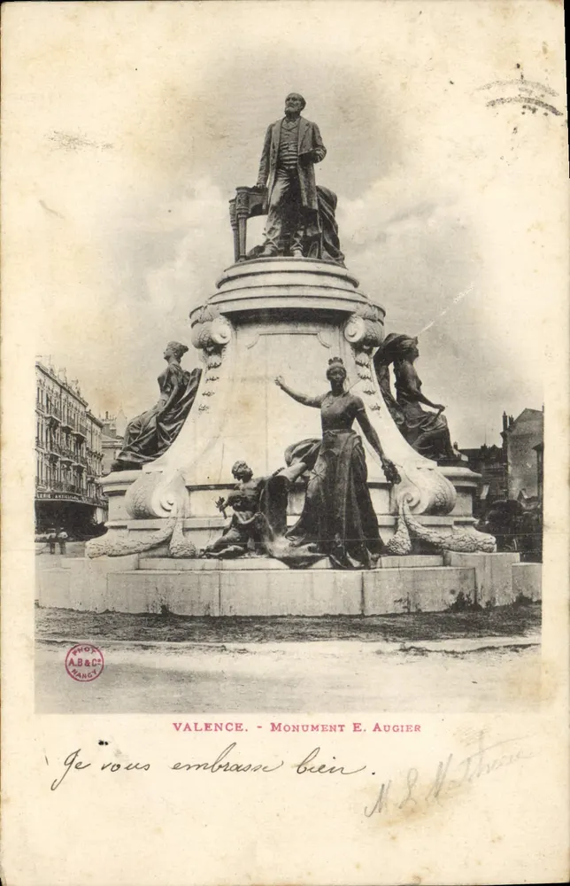 Valência - Monumento E. Augier — fototipia A.B.&C. NANCY - Frente