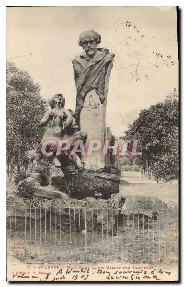 Valence - Monumento a Louis Gallet por Injalbert — Coleção P.P. — n°9 - Frente