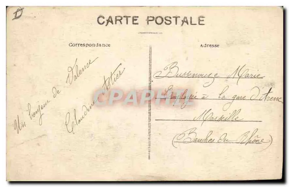Valência — O Ponte sobre o Ródano — E. R. - Verso