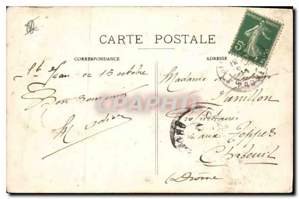 Saint-Jean-en-Royans — Rathaus — Antike Ansichtskarte - Rückseite