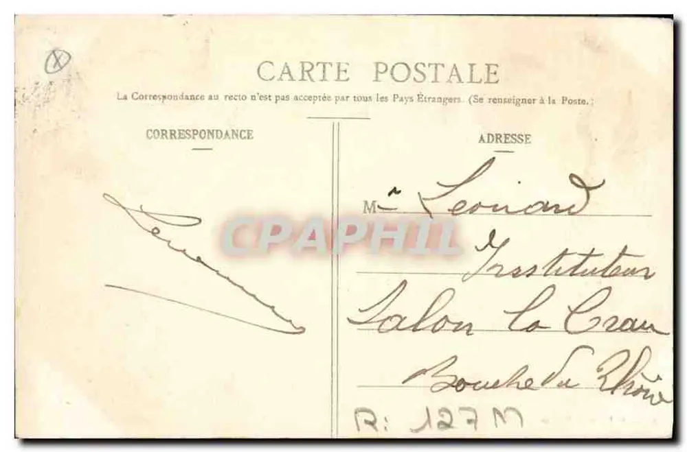 Valência - Panorama da Place Championnet — Coleção P. Peyrouze, n° 434 - Verso