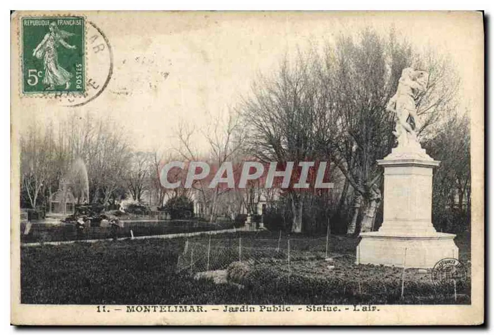 Montélimar — Jardim Público — Estátua — O ar. - Frente
