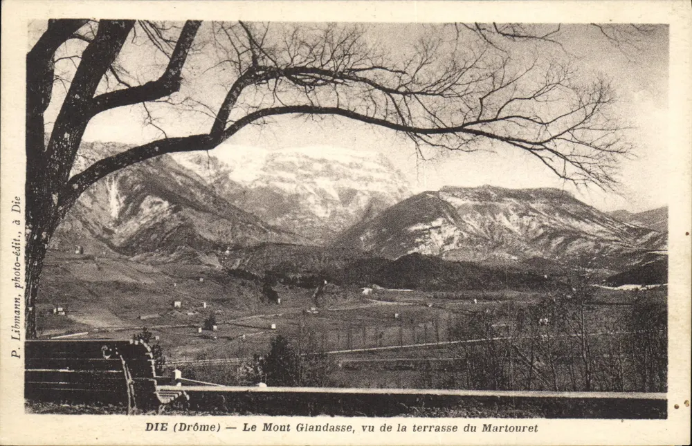 DIE (Drôme) — Der Mount Glandasse, gesehen von der Terrasse des Martouret — P. Libmann, photo-édit., in Die - Vorderseite