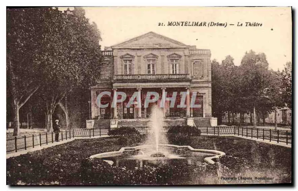 Montélimar (Drôme) — A Vista do Teatro — Papeterie Chapuis Montélimar - Frente