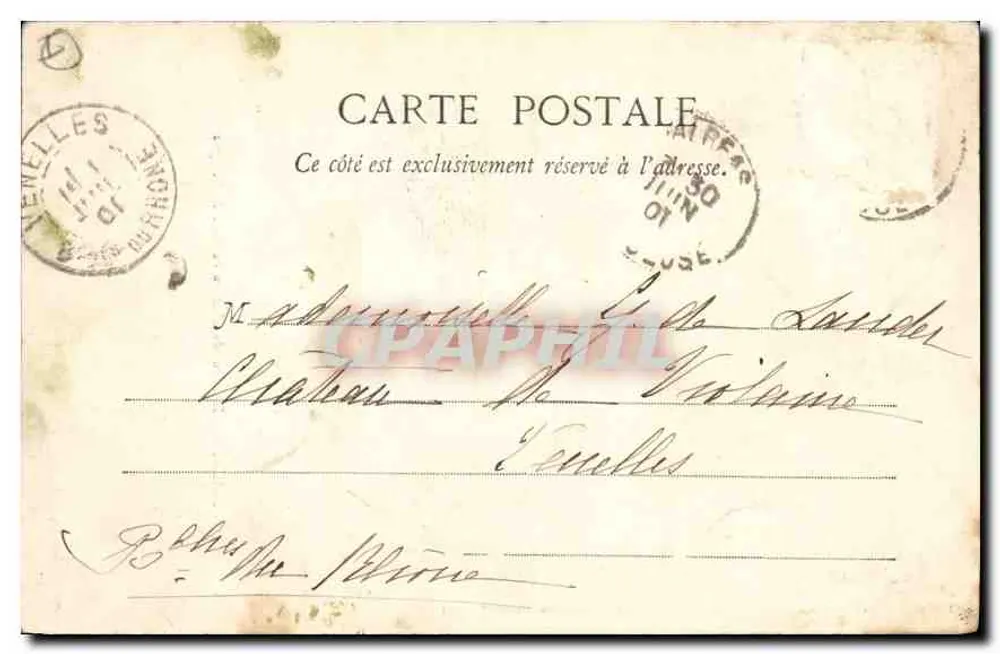 Grignan — Innenansicht des Schlosses der Frau de Sévigné — L. Revoult, aux Dix mille Articles, Vairas - Rückseite