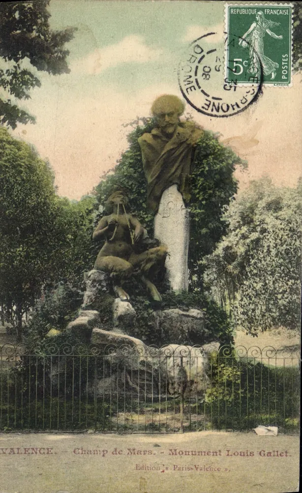 Valência — Campo de Marte — Monumento a Louis Gallet — Edição Paris-Valência - Frente