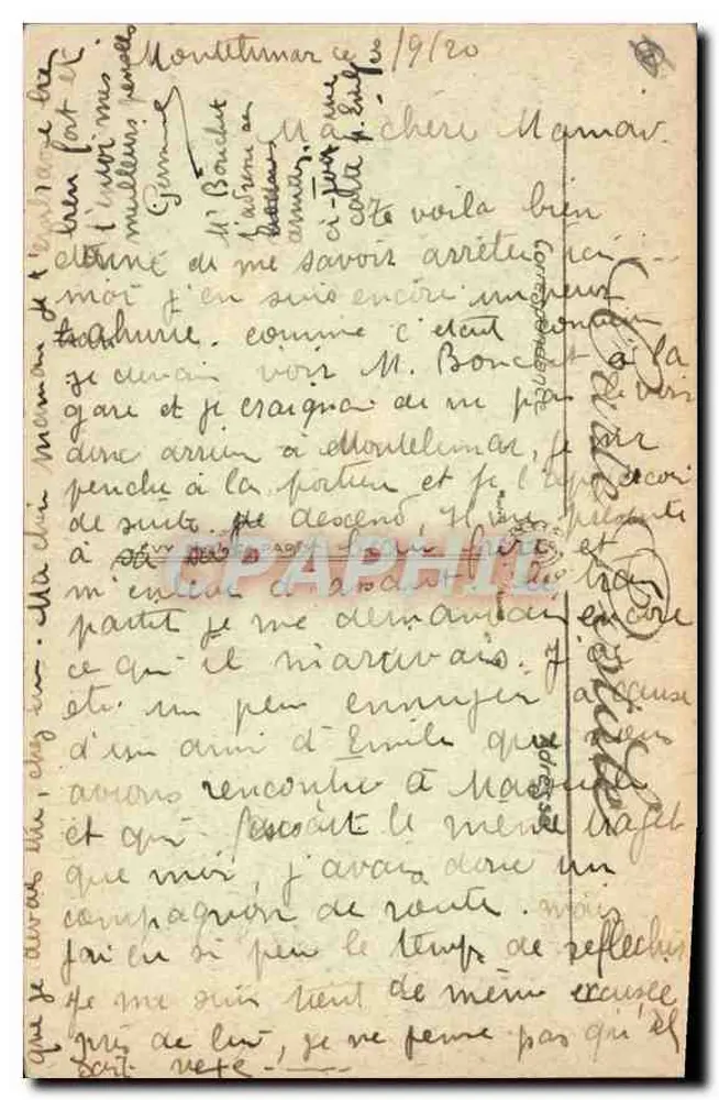 Montélimar — O Jardim Público — LL - Verso