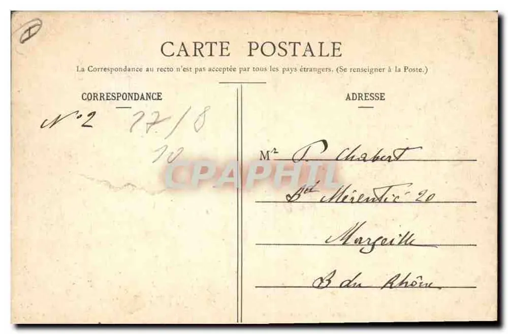 Valence - Parc Jouvet — Coleção P. Peyronze, n°370 - Verso