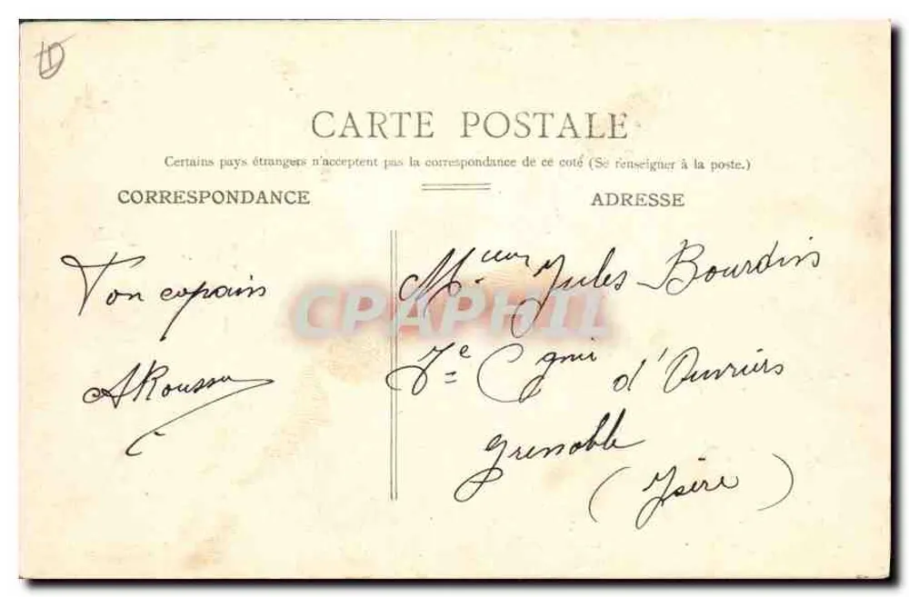 Valence — Monument de Louis Gallet — editor Margueritte, n°27 - Verso