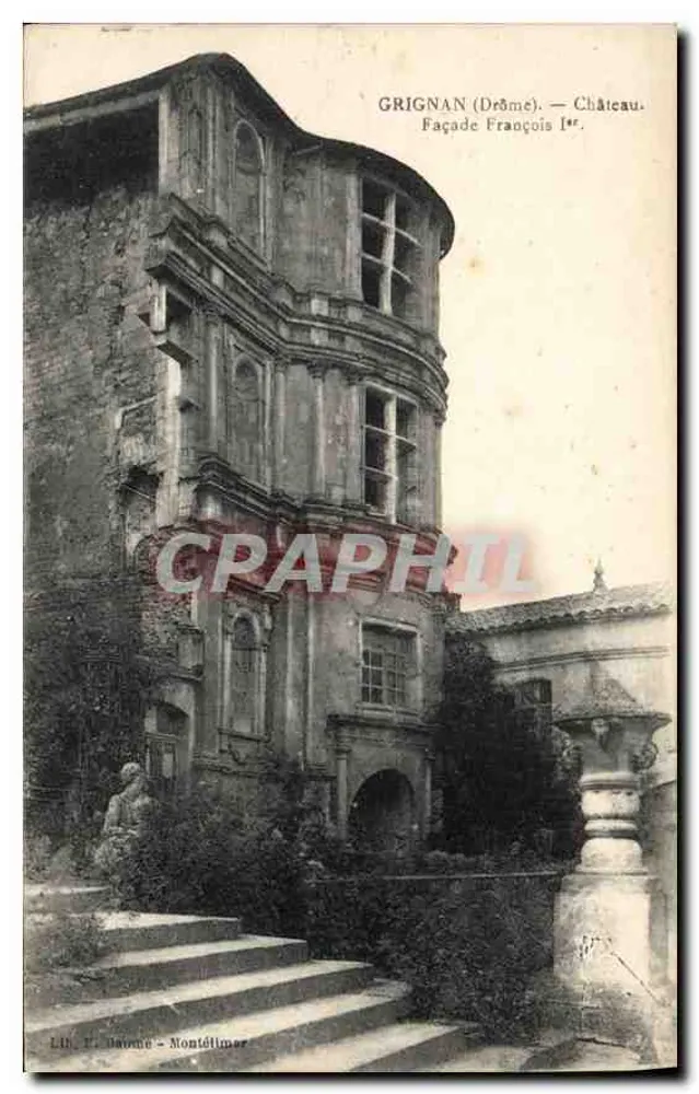 Grignan (Drôme) — Castelo. Fachada de Francisco I. - Frente
