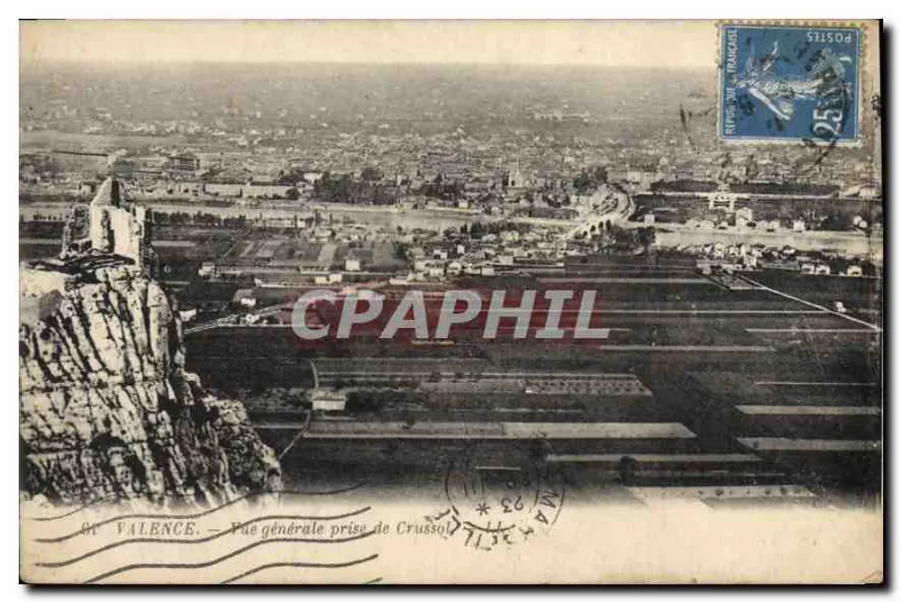 Saint-Valence — Vista geral tirada de Crussol — editor não visível - Frente