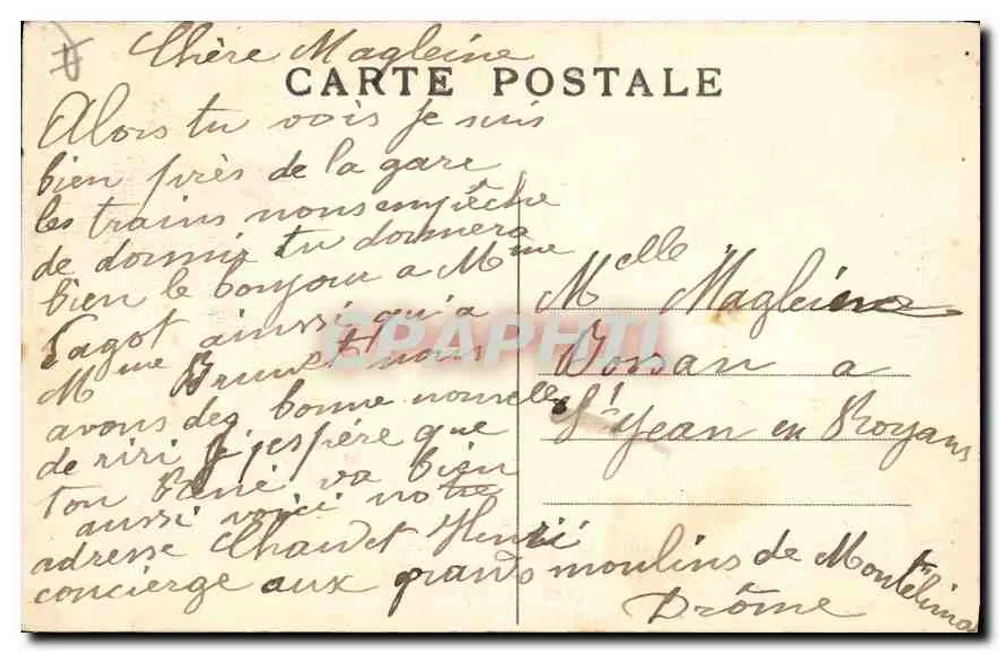 Montélimar — Los Cisnes sobre el Lago — Louis Lang, fot.-edit. - Reverso