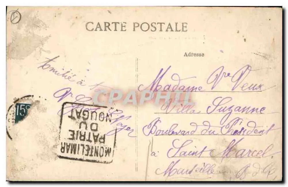 Montélimar — Jardin Public, la Terrasse — Editor Chaput, Montélimar - Verso