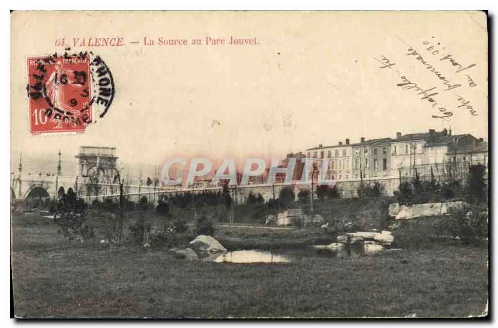 Valência — A Fonte no Parc Jouvet — editor não identificado, número de série 64 - Frente