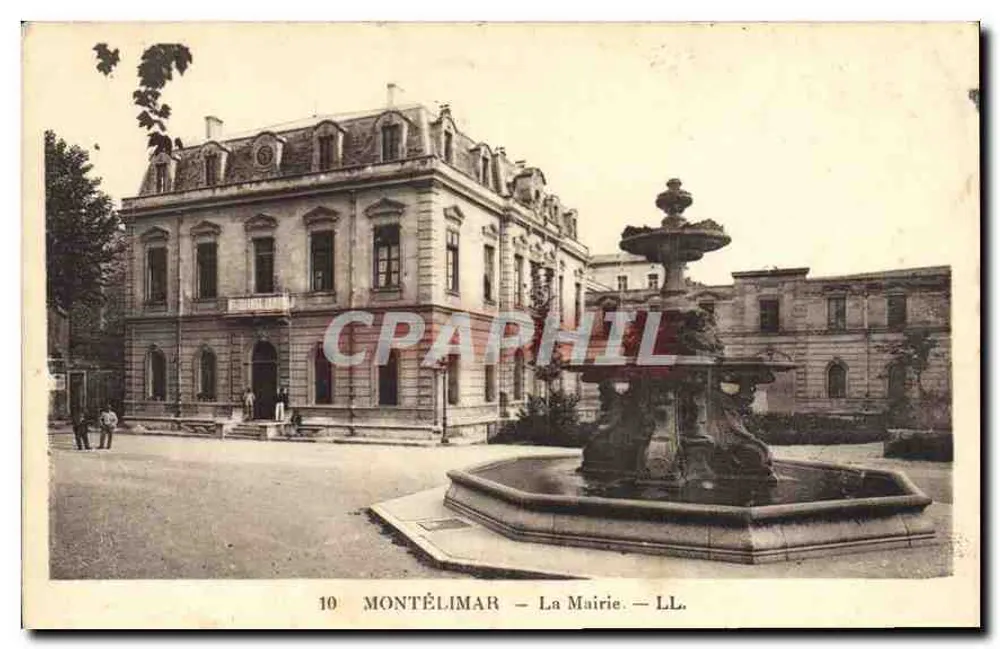 Montélimar — A Prefeitura e a Fonte — LL. — n°10 - Frente
