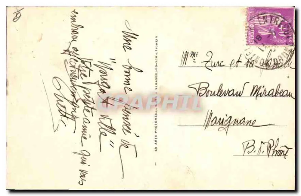 Montélimar — A Prefeitura e a Fonte — LL. — n°10 - Verso