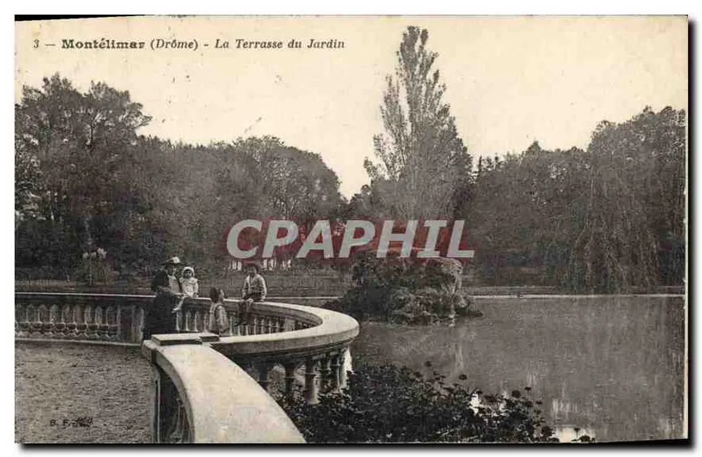 Montélimar (Drôme) — Die Terrasse des Gartens — B. F. Verlag - Vorderseite