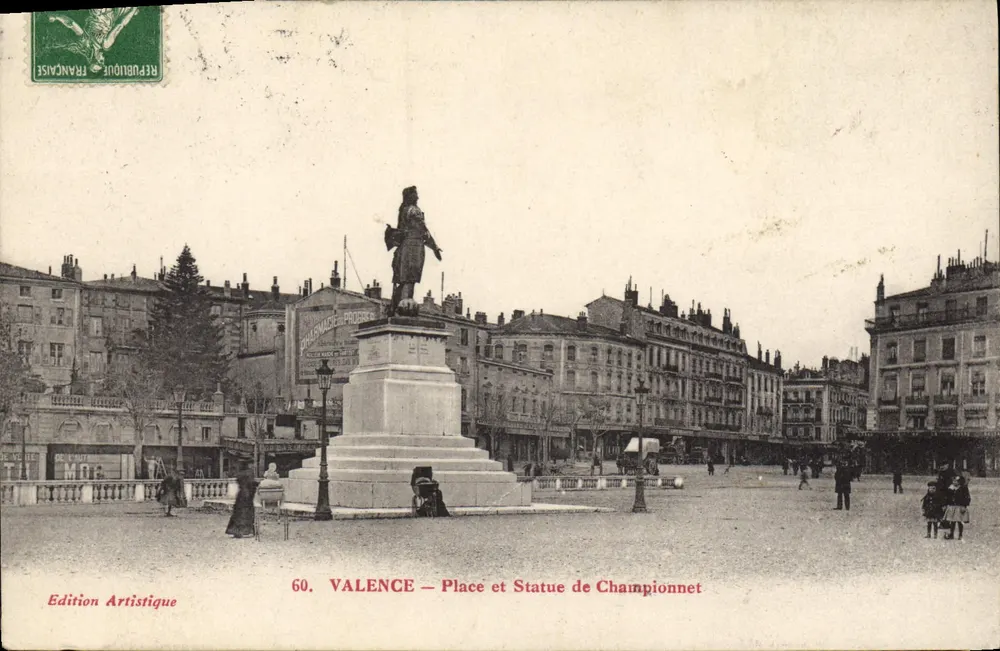 Valência — Praça e Estátua de Championnet — Edição Artística n°60 - Frente