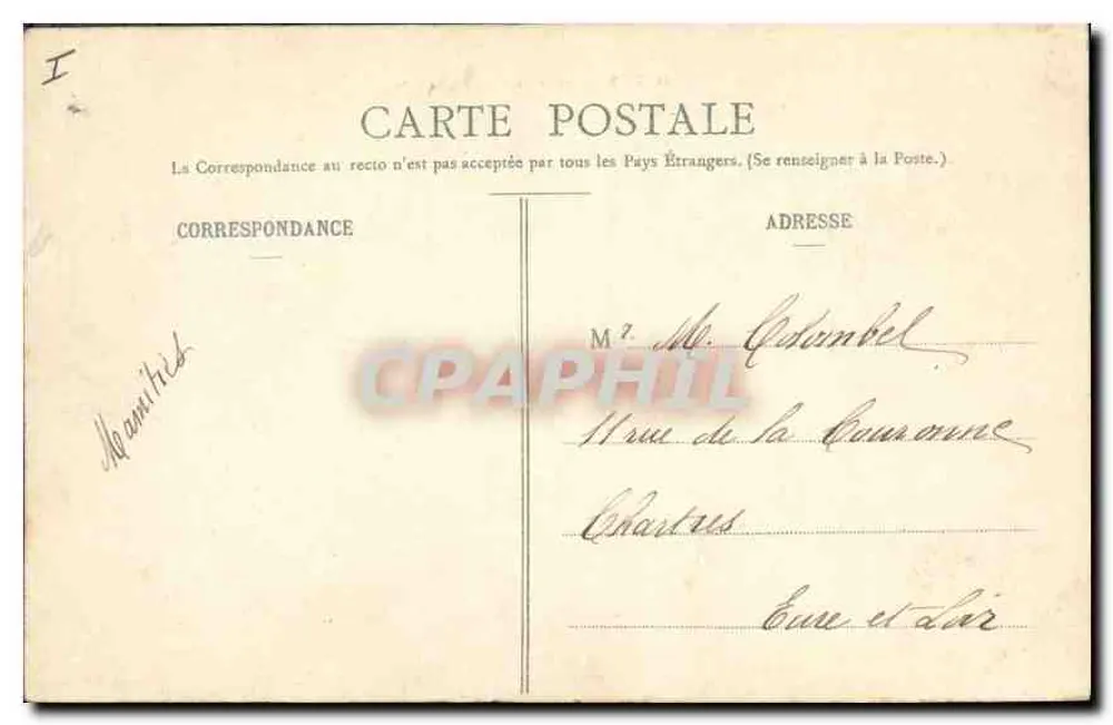 DREUX (Eure-et-Loir) - O Square — E. P. n°2408 - Verso