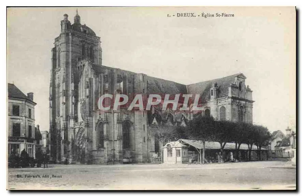 Dreux — Igreja de São Pedro — Ed. Fournad, Dreux - Frente
