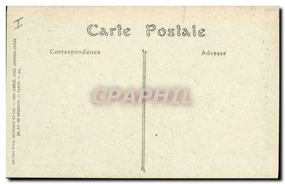 Dreux — Antigo Bispo — Imp. Créteil, Paris - Verso