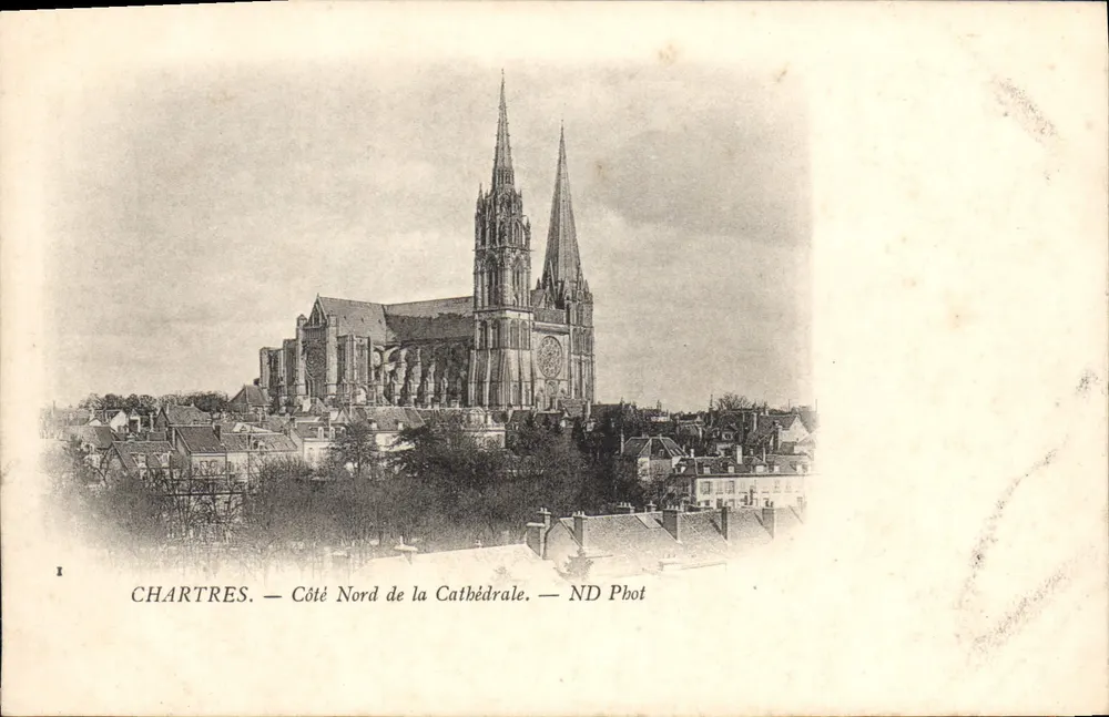 Chartres — Lado Norte da Catedral — ND Pbot - Frente