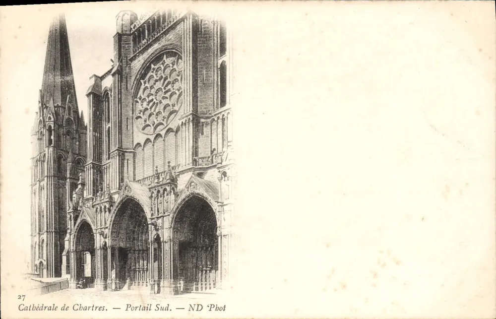 Catedral de Chartres — Portal Sul — ND Phot - Frente