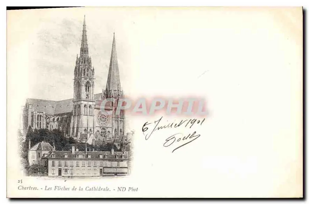 Chartres - As Flechas da Catedral - ND Phot - Frente