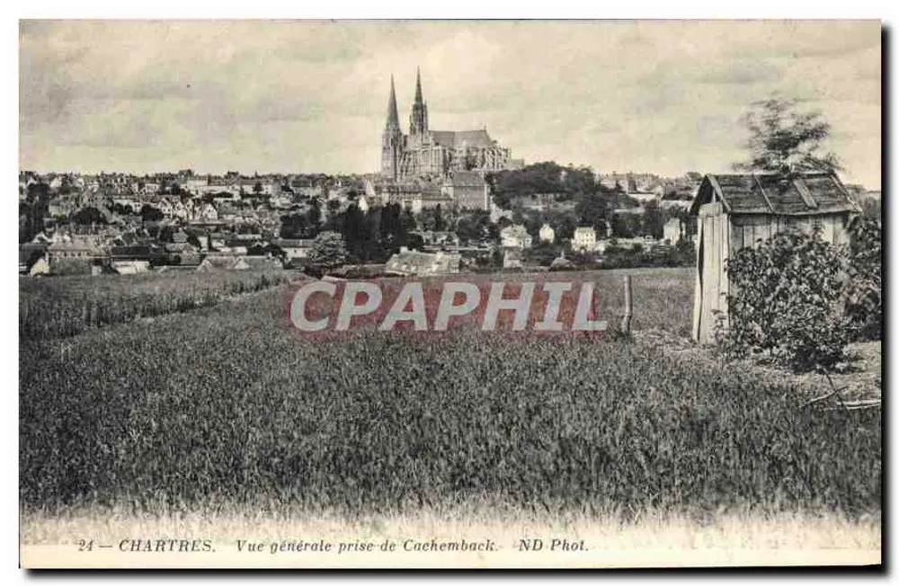 Chartres — Vista geral tirada de Cachemback — ND Phot. - Frente
