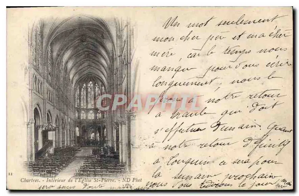 Chartres - Binnenkant van de Kerk van Sint-Pieter — ND Phot, n°11 - Voorkant