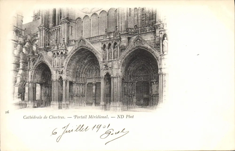 Kathedrale von Chartres — Südtor — ND Phot - Vorderseite