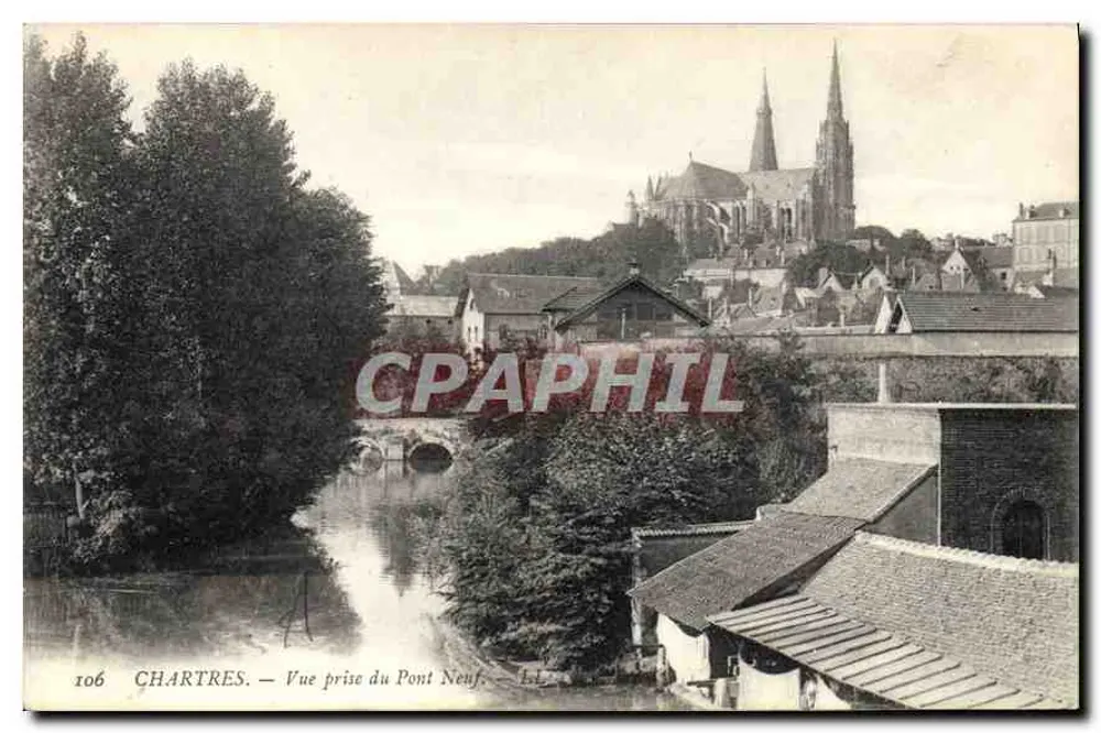 Chartres — Vista tirada do Ponte Novo — n°106 - Frente