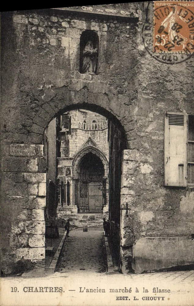 Chartres — Het oude linnenmarkt — Edit. L. Chouvy - Voorkant