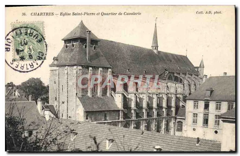 Chartres — Kirche Saint-Pierre und Cavalerie-Viertel — Coll. A.D. phot. - Vorderseite