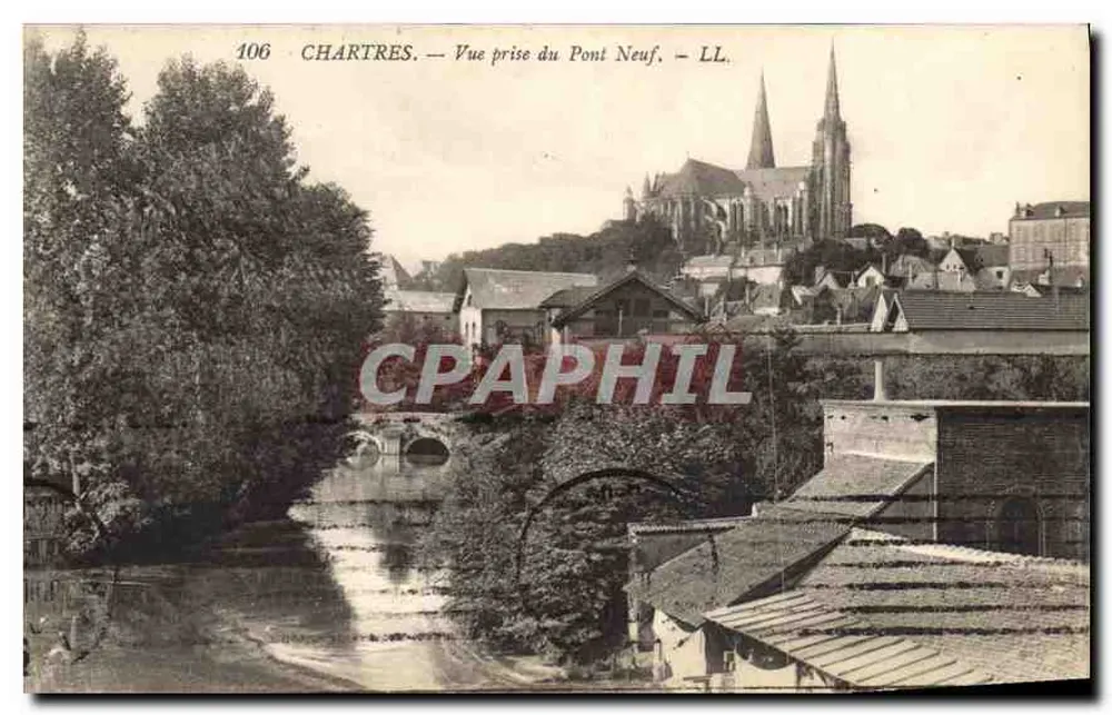 Chartres — Vista tirada do Ponte Novo — LL. — N° 106 - Frente