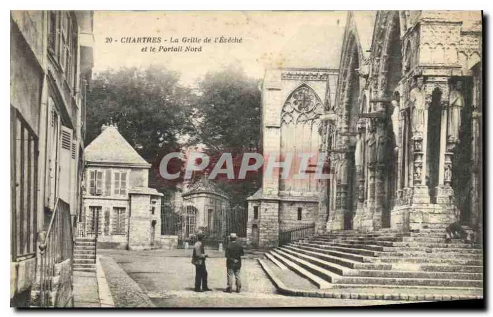 Chartres - Das Tor des Bischofssitzes und der Nordportal — n°20 - Vorderseite