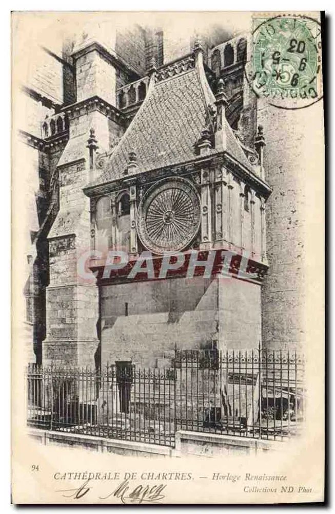 Catedral de Chartres — Relógio da Renascença — Coleção ND Phot. - Frente