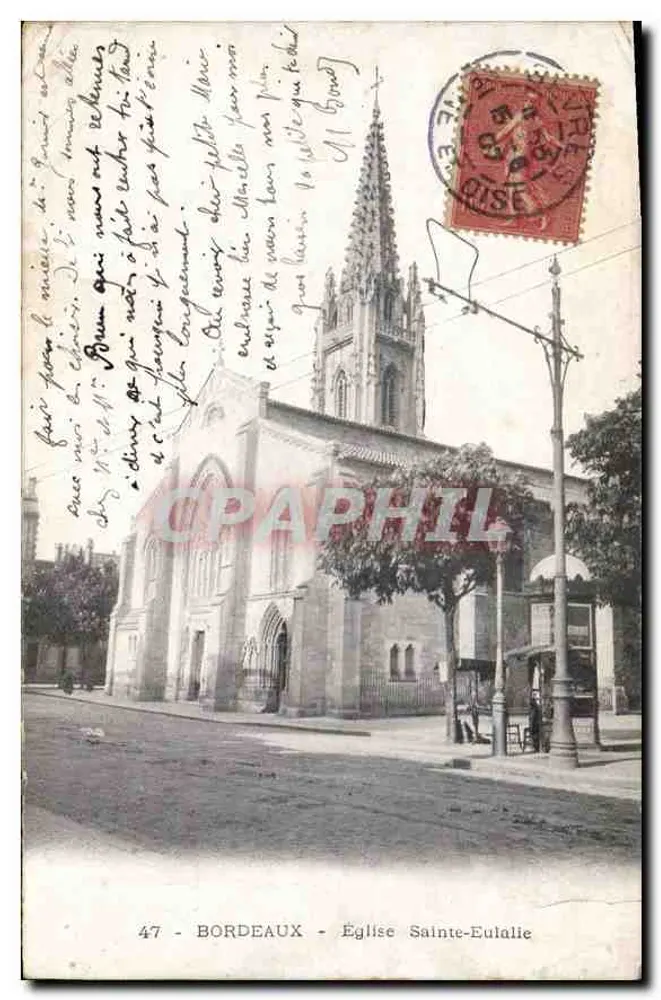 Bordeaux — Église Sainte-Eulalie — éditeur imprimeur non visible - Frente
