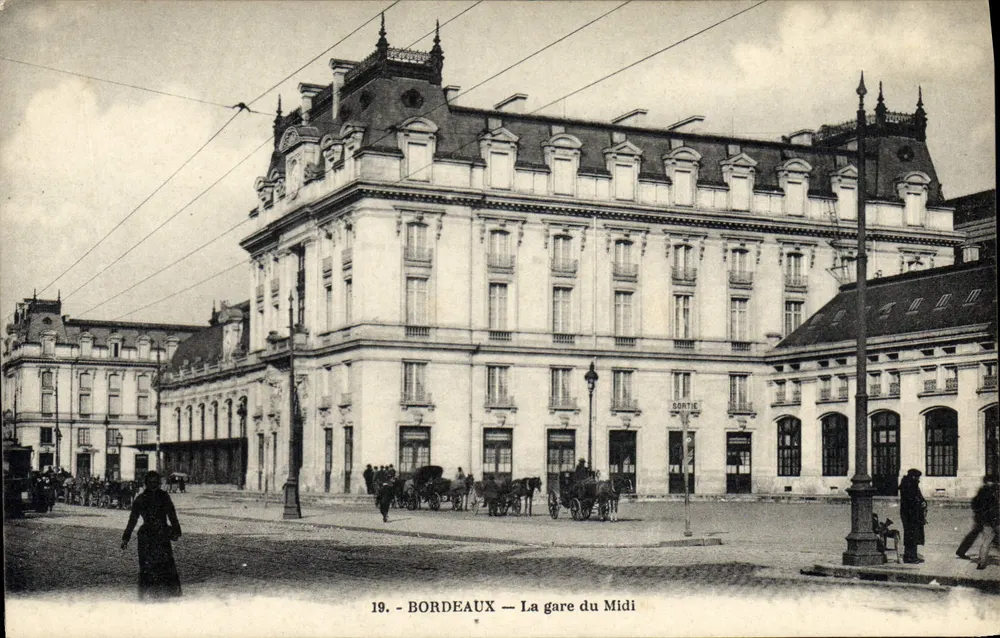 Bordeaux — A estação do Meio-dia — Editor não identificado, n° de série 19 - Frente