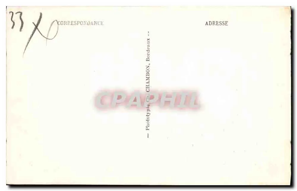 Bordeaux — Le Cours de l'Intendance — Phototypie de Chambon - Verso