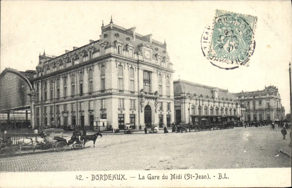 Bordeaux — La Estación del Mediodía (St-Jean) — B.L. n°42 - Anverso