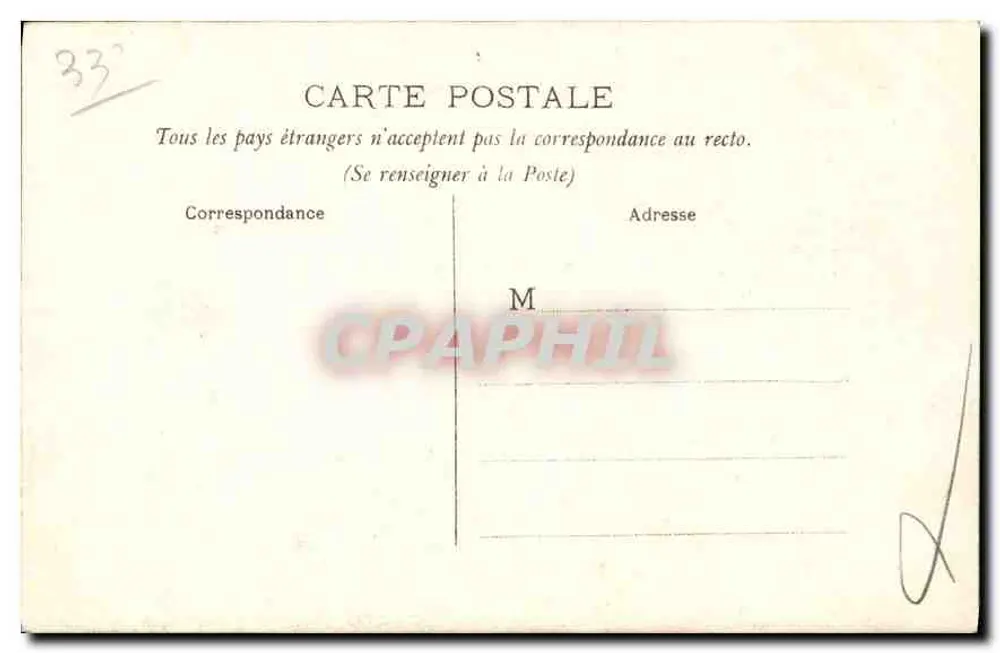 Bordeaux - Die Rue Clare und der Turm Saint-Michel — PP, Nr. 145 - Rückseite