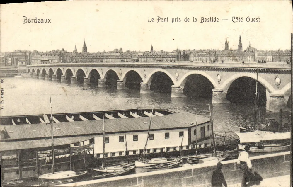 Bordeaux — Der Brücke von Bastide — Westseite — V.P. Paris 66 - Vorderseite